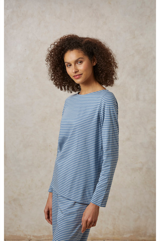 Stripe Long Sleeve Pyjama Top