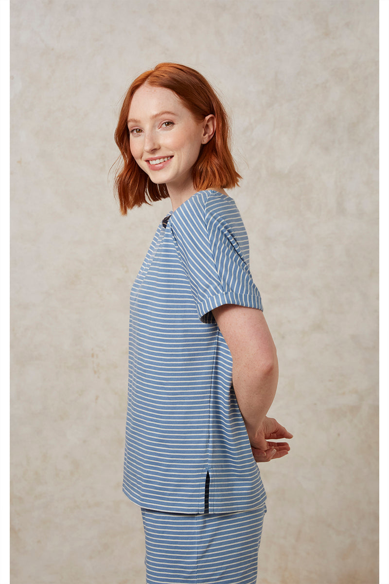 Stripe Short Sleeve Pyjama Tee