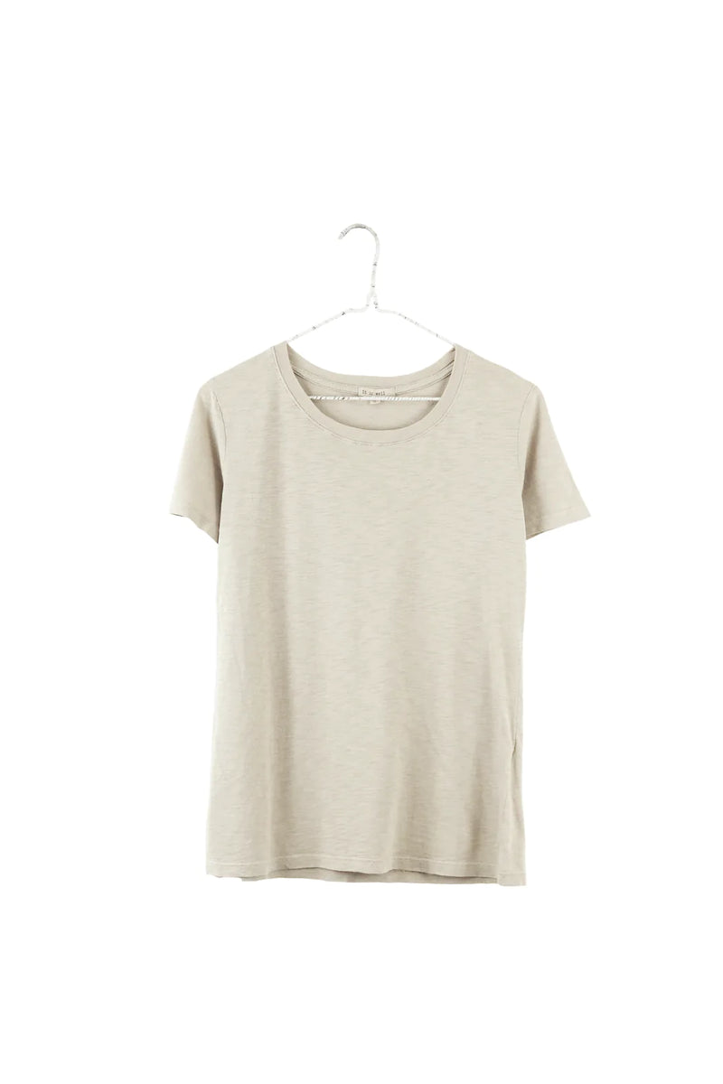Crewneck Short Sleeve T-Shirt in Natural