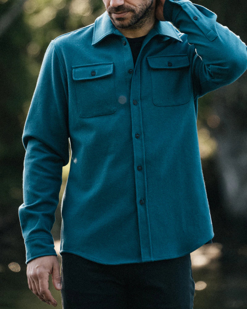 The Twill Overshirt in Surf
