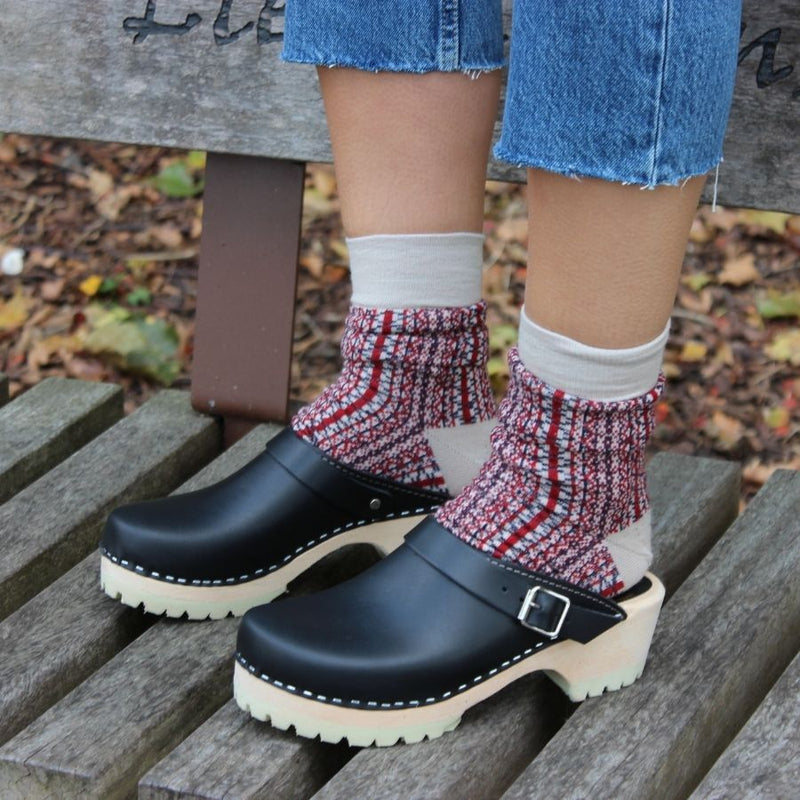 Classic Tractor Sole in Black Leather