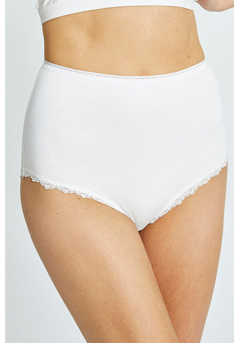 High Waist Brief in White